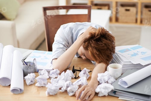 Preview: Exhausted businessman
