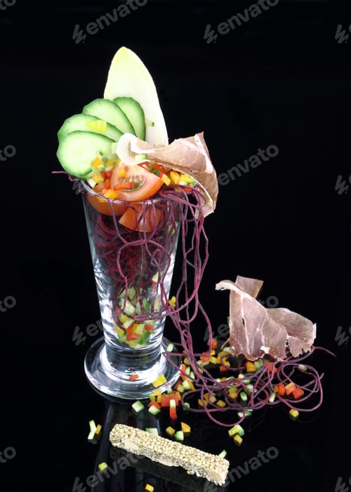 Preview: Gourmet salad in glass
