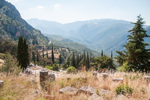 Preview: Ancient ruins of the Temple of Apollo at Delphi, Greece
