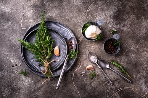Preview: Rosemary, garlic, salt and pepper.