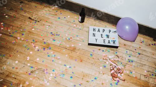 Visualização: Depois de uma festa de ano novo