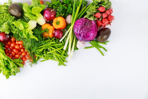 Preview: Healthy ingredient for making fresh vegetable salad.