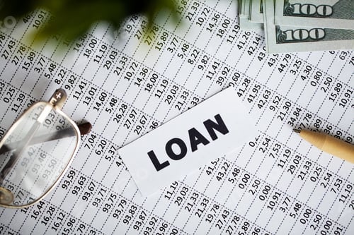 Preview: Loan Concept with Financial Numbers and Money