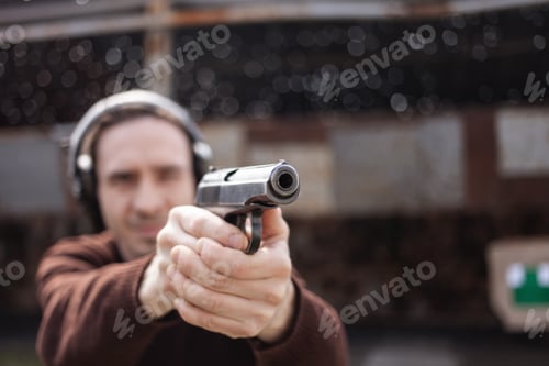 Preview: Firearms pump-action shotgun. Tyre's outdoor