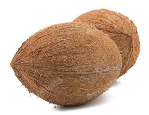 Preview: Coconuts isolated on white background