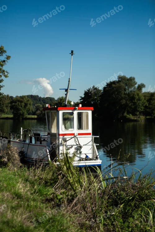 Preview: small tourist ship lake coast river fleet