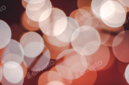 Preview: Background and blurred red-yellow lights. Blurred bokeh background