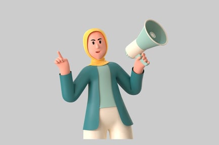 Preview: Hijab Woman with Megaphone