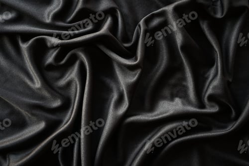 Preview: background of wrinkled black cloth texture can be use as background