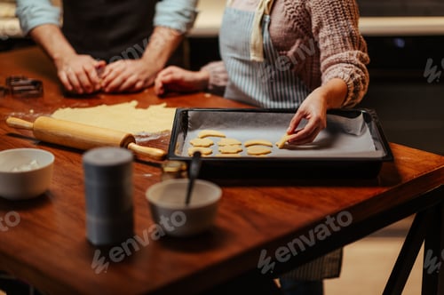 Preview: Baking homemade cookies in cozy kitchen