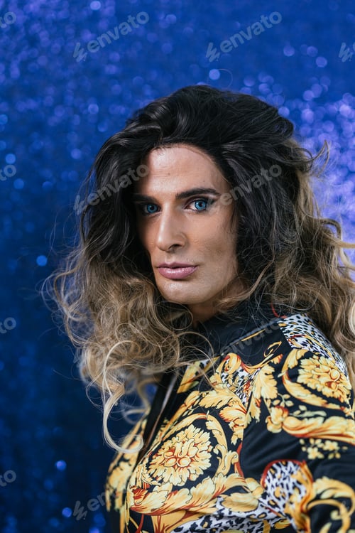 Preview: Confident drag queen with striking stare