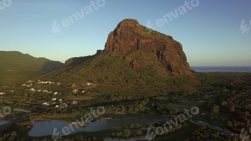 Preview: Aerial view of Le Morne Brabant, Mauritius