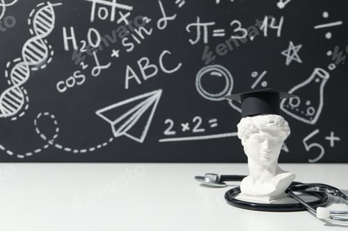 Preview: Graduation in high school and university concept, space for text