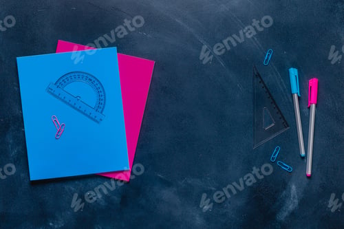 Preview: Flat lay of back to school supplies