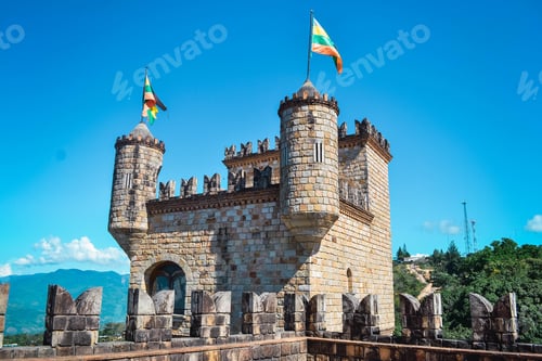 Preview: Beautiful Lamas castle located in Lama, Peru during daylight