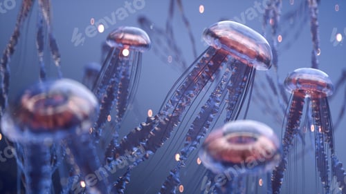 Preview: Gorgeous looking jellyfish, beautiful background image