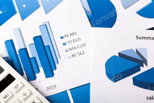 Preview: Business Charts blue