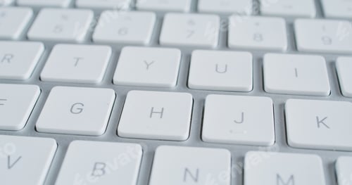 Preview: White digital computer keyboard key