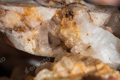 Preview: natural rock with embedded quartz crystal