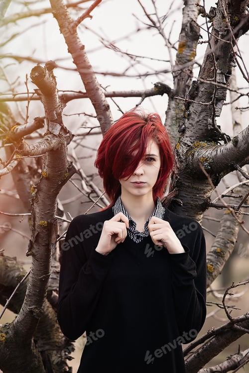 Preview: Portrait of a young redhead woman