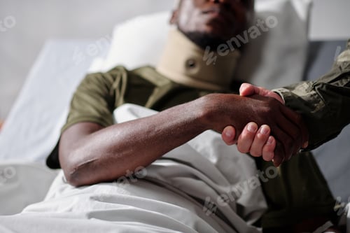 Preview: Soldier supporting his colleague in hospital