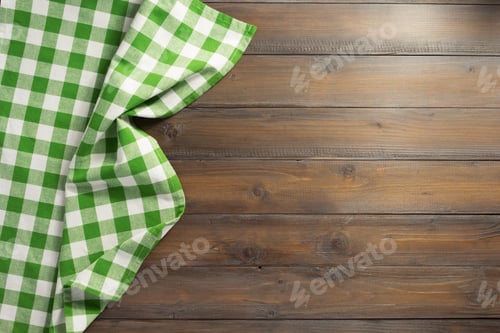 Preview: napkin cloth on wooden background