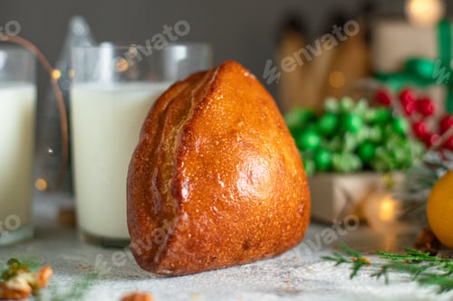 Preview: Christmas Cake Sweet Pastry Biscuit Cookie Home Baked Dessert Festive Table Setting Holidays Party