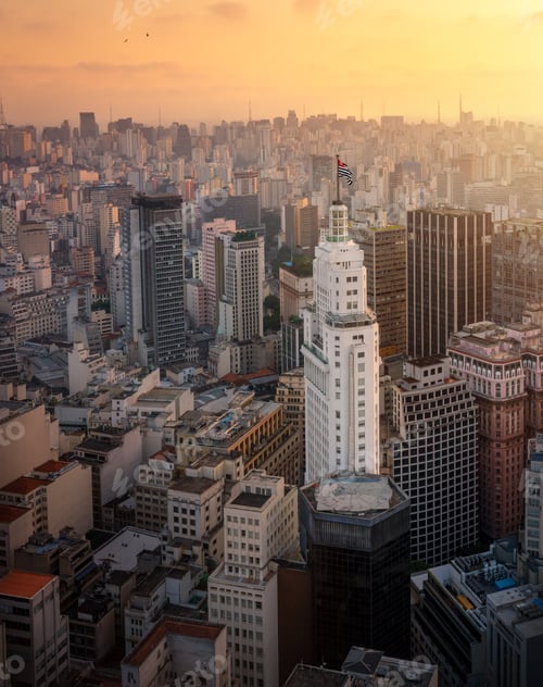 Preview: Aerial view of Altino Arantes Building (former Banespa, now Farol Santander) - Sao Paulo, Brazil