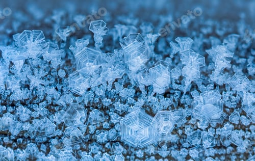Preview: Winter background of ice crystals, icy background