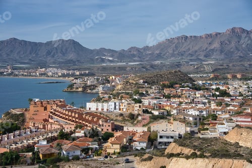 Preview: Panoramic views of a town. Buildings and constructions.