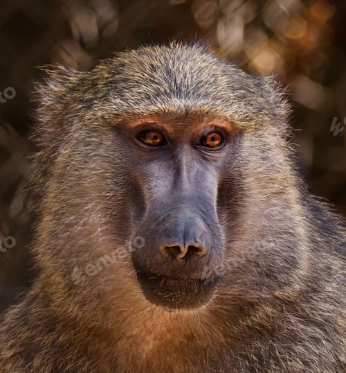 Preview: Closeup shot of the Guinea Baboon