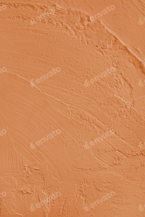 Preview: Textured Orange Cement Wall Surface, Rough Texture With Strokes For Design And Background