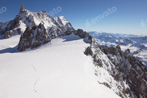 Preview: Snowcapped Mont Blanc, Helbronner, Chamonix, Italy