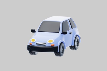 Preview: Compact blue car concept design
