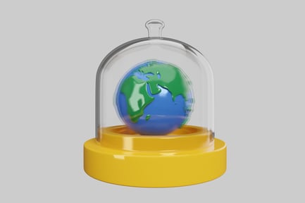 Preview: World globe in glass dome