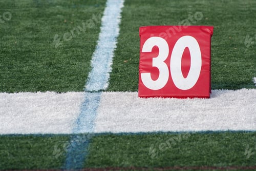 Preview: Football thirty yard marker