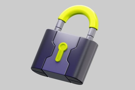 Preview: 3D Padlock Icon for Digital Security and Privacy