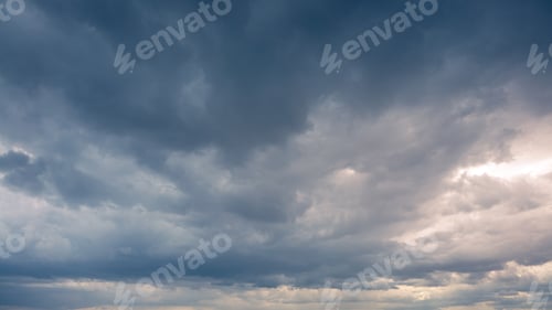 Preview: Wonderful view of cumulus clouds sky with sun light. Daylight yellow sunshine