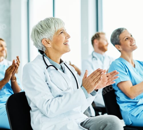 Preview: seminar business meeting doctor conference audience presentation education lecture hospital woman