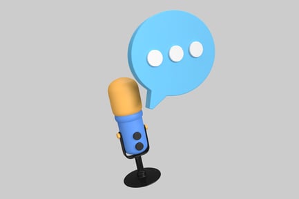 Preview: Podcast microphone with speech bubble