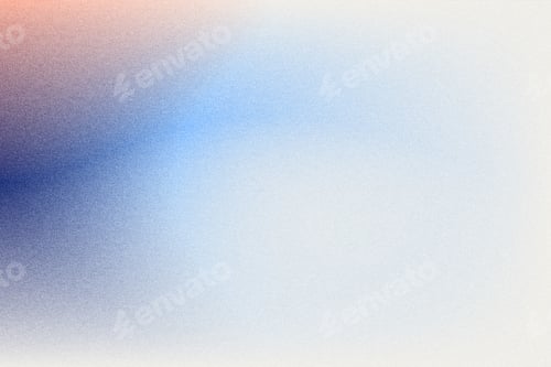 Preview: Abstract grainy gradient background in blue, white and orange tones. Color of Year 2026 Showcase