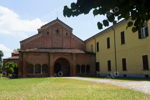 Preview: Medieval church of Abbadia Cerreto, Lodi, Italy