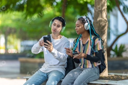 Preview: Young Adults Relaxing with Eco Transportation
