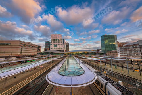 Preview: Utrecht, Netherlands Cityscape at Dawn