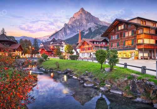 Preview: Kandersteg, Switzerland Town View