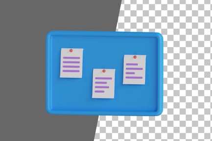 Preview: Bulletin Board 3D Icon