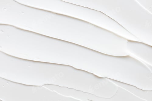 Visualização: Amostra de textura de creme branco, cosméticos para rosto e corpo em um fundo cinza claro isolado