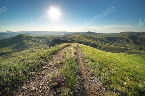 Preview: Way in mountain to sun.