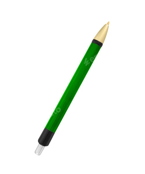 Preview: Close up of green pen isolated