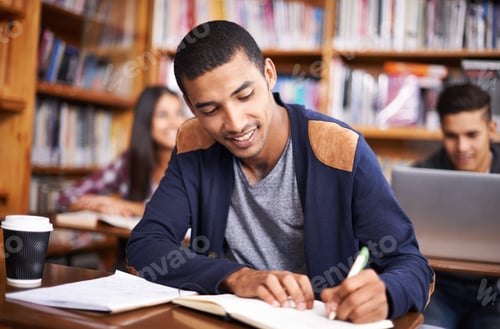 Preview: Smiling Young Adult Studies in a Library